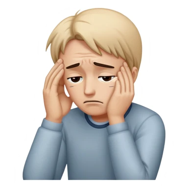 Sad facepalm sticker