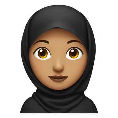 woman with hazel eyes, wearing a black hijab, and meditating sticker
