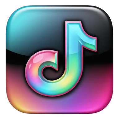 tiktok logo thats glowing sticker