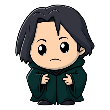 crying Snape with black robes looking depressed sticker