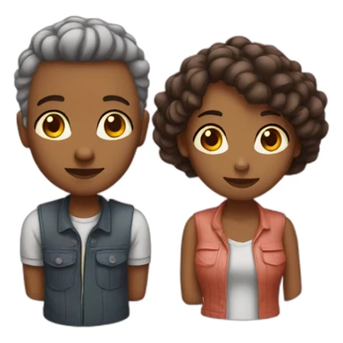Couple mixte sticker