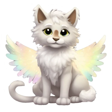 Furry, sparkle, iridescent, colorful, pastel, edgy, cool, fantasy beautiful, brown, beige, white, divine, godly, angelic, animal, anthro, full body, fursona, feline sticker