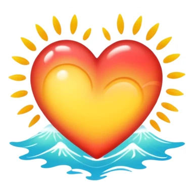 summer vibes heart sticker