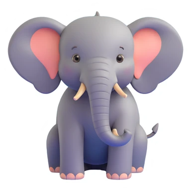 blue elephant sticker
