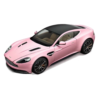 Pastel Pink Aston Martin  sticker