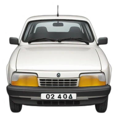 White skoda 120ls sticker