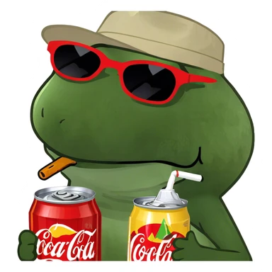 Horse drinking coke sticker