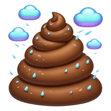 Poop with flys flying around the poop  sticker