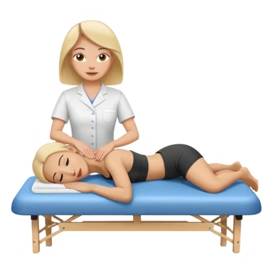 woman getting a massage without any products sticker