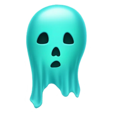 turquoise deadpan ghost  sticker