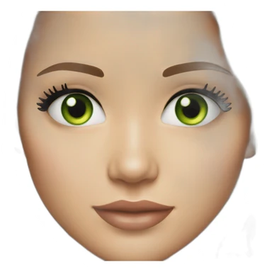 Brunette Jennifer Lawrence with Green eyes sticker