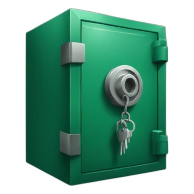 open safe in the middle of the emerald sticker
