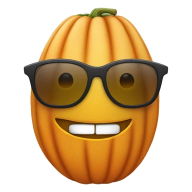 Citrouille avec des lunettes sticker