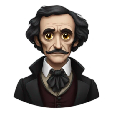 edgar allan poe as a monkey sticker