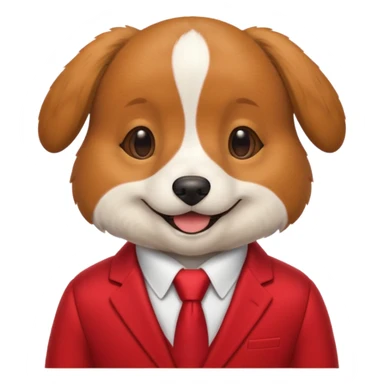 dog with red suit sticker