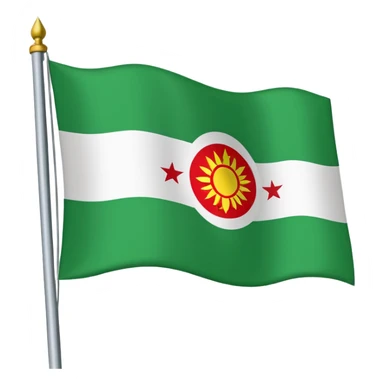 Just do a simple flag I want to put in my bio. Have u seen the panjshir flag do that it’s not in the emojis but make it exactly like the picture don’t add anything else. something on the middle search it up and make it in a shape of flag like the emojis no it’s goes like green on  sticker
