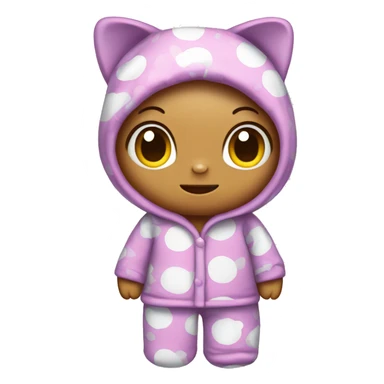 hello kitty in pajamas  sticker