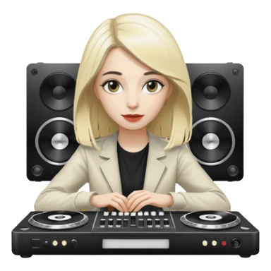 Amelie Lens with DJ table sticker