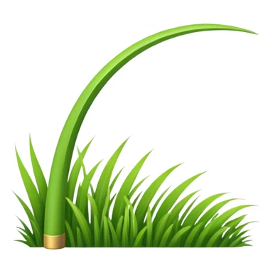 a single curved grass blade sticker