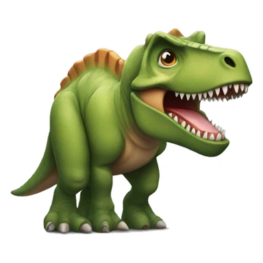 Dinosaur holding a bear sticker