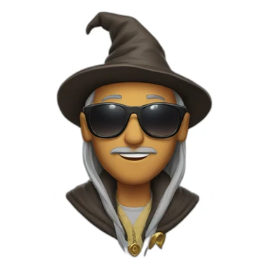 Wizard with ray bans sticker