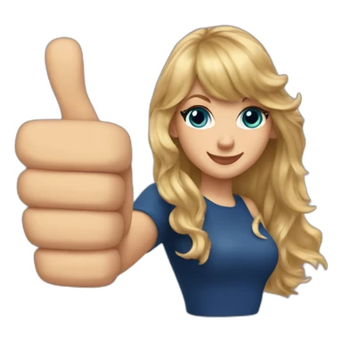 taylor swift thumbs up sticker