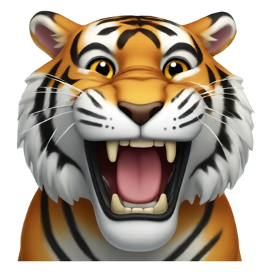 a tiger with strong gums sticker