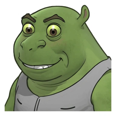 Pink shrek sticker