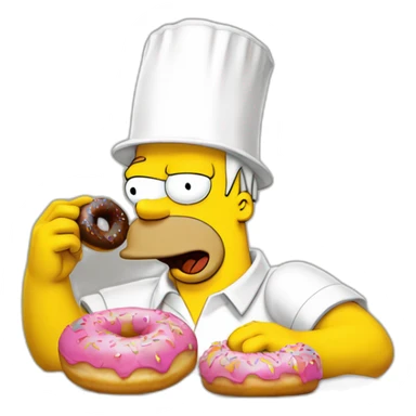 Homer Simpson en train de manger un donut sticker