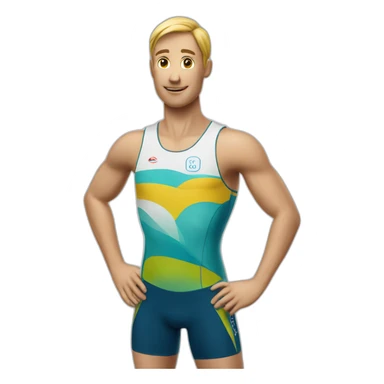 Zwemmende triatleet sticker