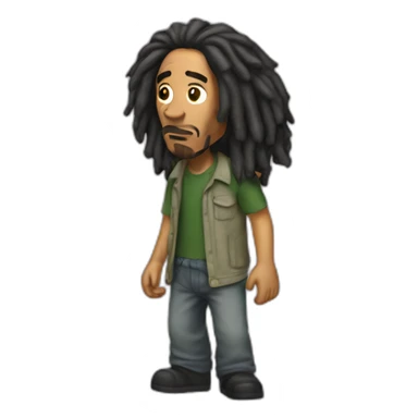 Bob Marley fume sticker