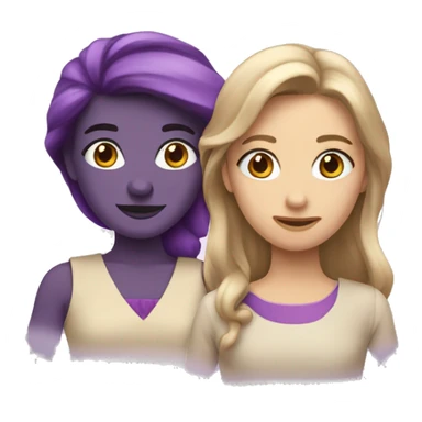 nénuleuse violette et beige sticker