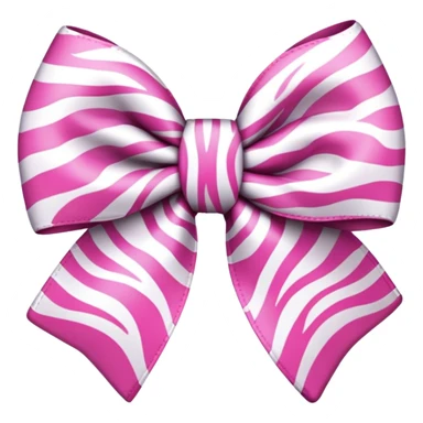 pink zebra bow sticker