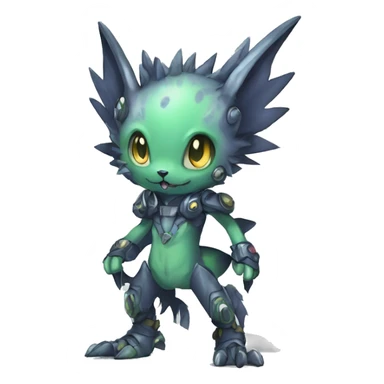 cute cool edgy ethereal alien punk Digimon-Fakemon-animal full body sticker