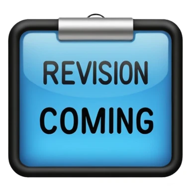 Sign saying REVISION COMING sticker