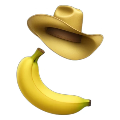 banana with cowboy hat sticker