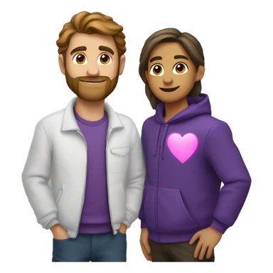 Un leon y un corazón morado  sticker