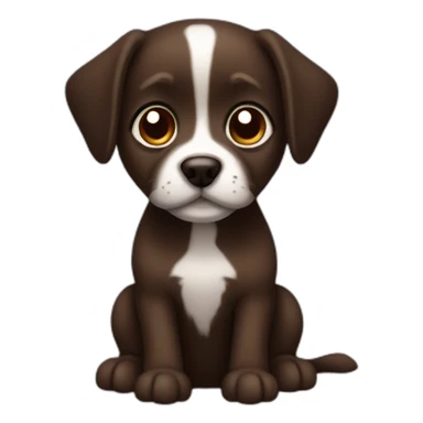 dark-brown little dog sticker