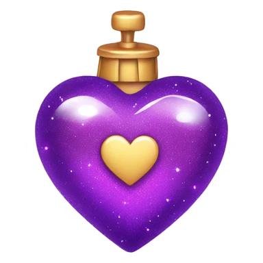 Sparkly Purple glass heart sticker