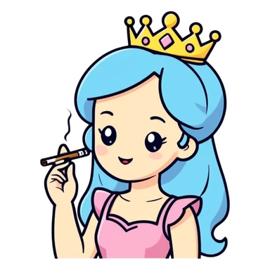Princess smoking  sticker