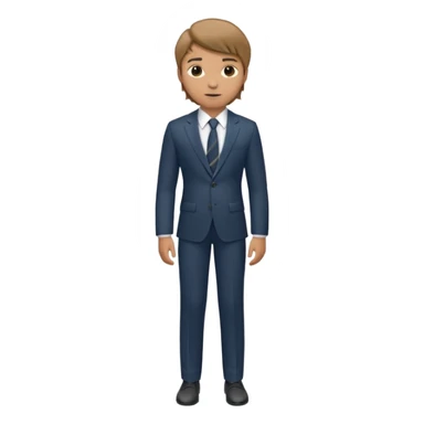 Young man, tailored trousers, suit jacket, and tie

 sticker