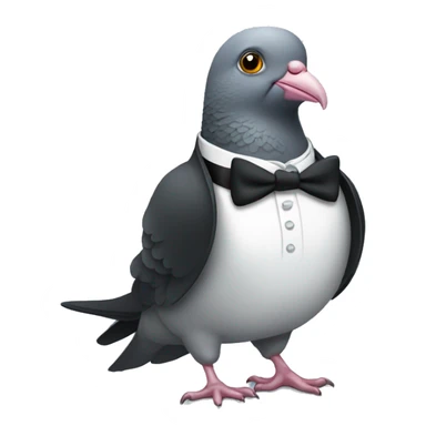 pigeon wearing tuxedo sticker