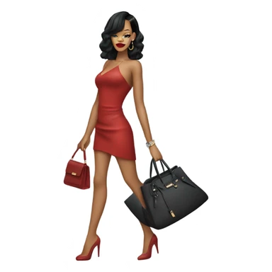 Rihanna with bag sticker