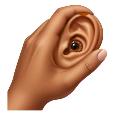 solo orecchio con mano dietro sticker