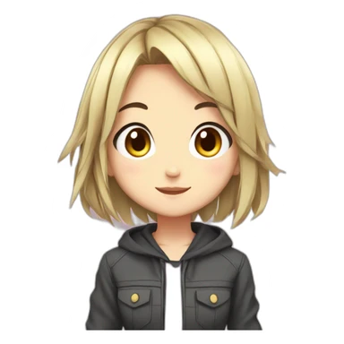 Anime girl cute sticker