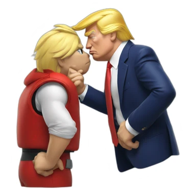 donald trump kissing knuckles from sonic sticker