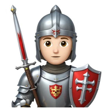 crusader knight sticker