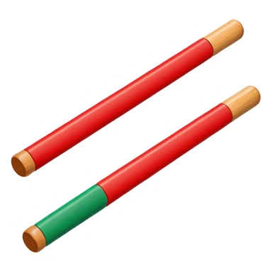 short heavy sticks with bisel endings christmas color sticker