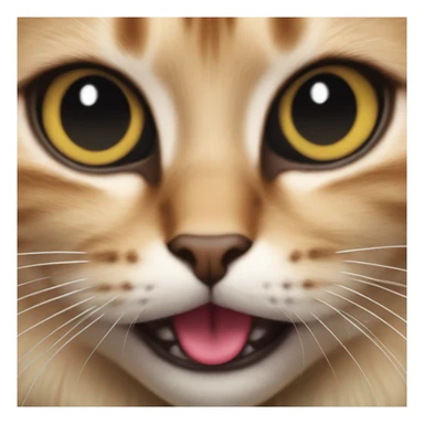 Cat with tounge out and x for eyes  sticker