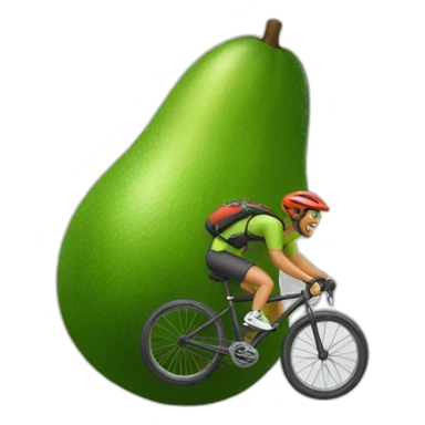 A avocado riding a MTB bicycle sticker